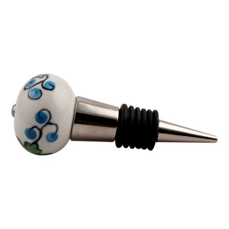 Blue berry Ceramic Wine Stopper (Pack Of One Piece)